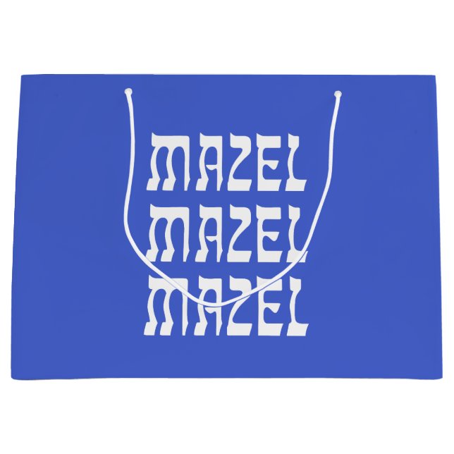Grande Mazel Mazel Mazel Celebración Gran Bolsa de Regalo (Anverso)