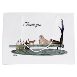 Grande Mermaid En La Bolsa De Regalo De La Mochila