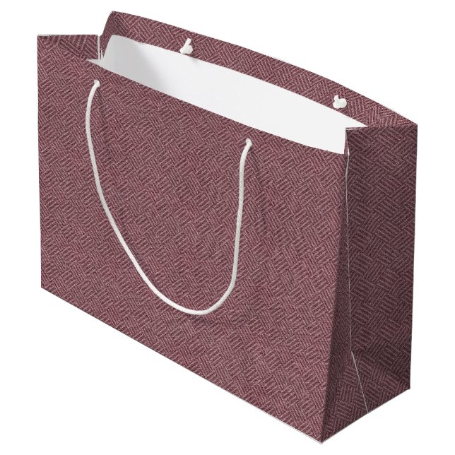 Grande Moda de parqué rojo rústico Gran Bolsa de regalo (Angulo reverso)