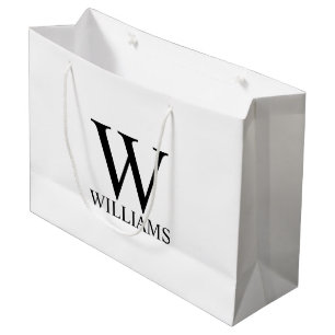 Grande Monograma personalizado y nombre bolsa de regalo g