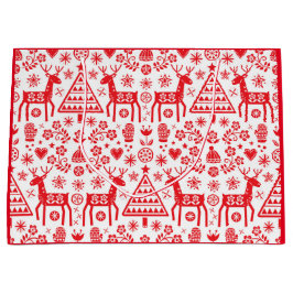 GRANDE NAVIDADES BOLSA DE REGALO DE PATRÓN REINDER NORUEG