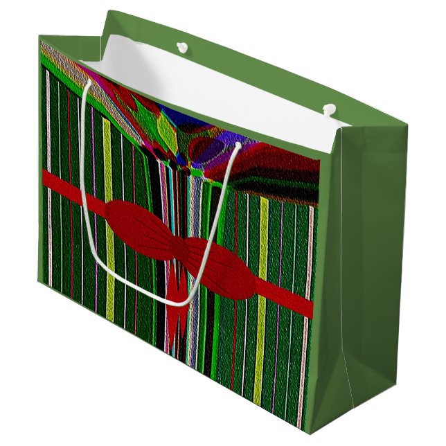 Grande "Navidades en julio" Gran bolsa de regalo brillant (Angulo Anverso)