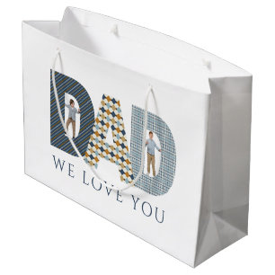 Grande Papá te queremos bolsa de regalo de fotos