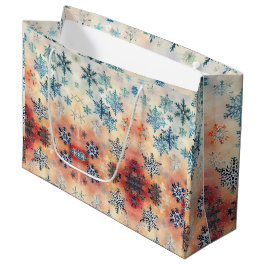 Grande Patrón de copos de nieve vintage - Bolsa de regalo