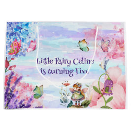 Grande pequeño cumpleaños de hadas Gran bolsa de regalo