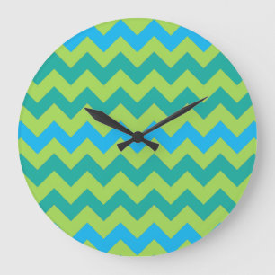 Grande Reloj cuadrado o redondo de pared, cheurones de lu