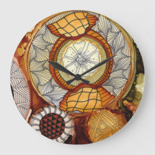 Grande Reloj de acrílico redondo de la máquina de tiemp