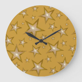 Grande Reloj de las estrellas del "oro" oro redondo