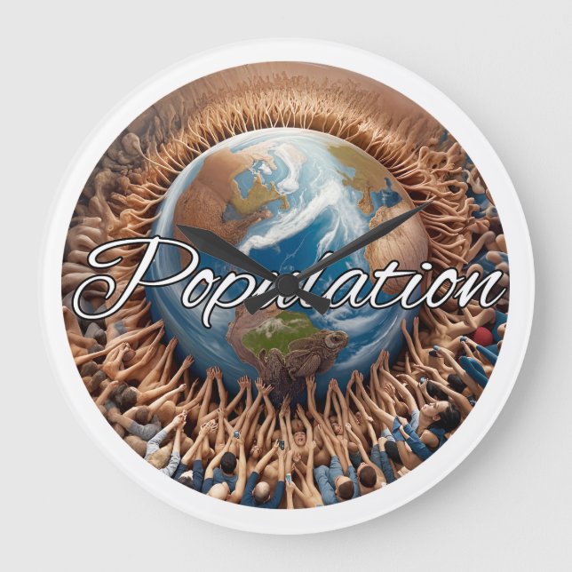 Grande Reloj de pared, acrílico redondo de 10,75" (Anverso)