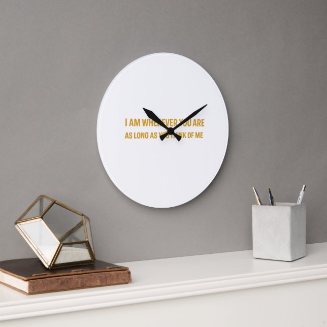 Grande Reloj de pared, marco de madera natural redondo de (Oficina)