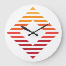 Grande Reloj de pared, marco de madera natural redondo de