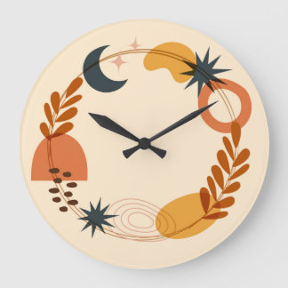 Grande Reloj redondo acrílico de Ilustracion Boho de 10.7