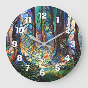 Grande Reloj redondo con estilo de vidrio templado del bo