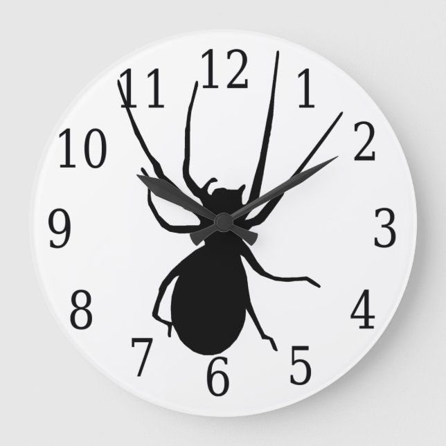 Grande Reloj redondo de araña negra (Anverso)