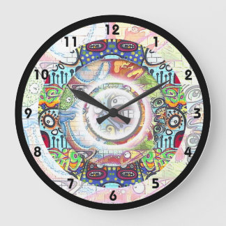 Grande Reloj redondo de grafitti