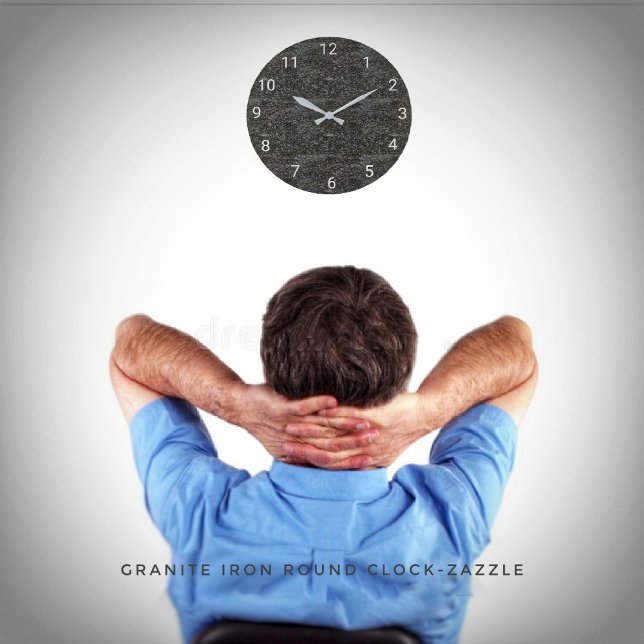Grande Reloj redondo de hierro granito (Subido por el creador)