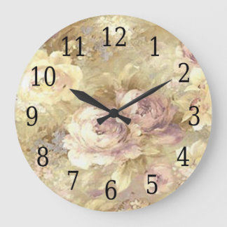 Grande Reloj redondo de jardín Rosa