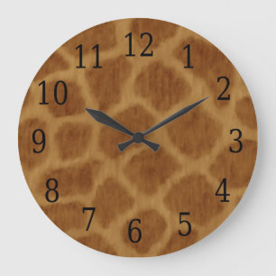 Grande Reloj Redondo de Jirafa