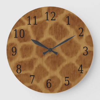 Grande Reloj Redondo de Jirafa