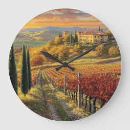 Grande Reloj redondo de paisaje de Toscana