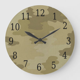 Grande Reloj redondo del camuflaje ligero