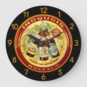 Grande Reloj redondo del vintage Iroquois - búfalo, NY