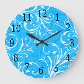 Grande Reloj redondo ornamental azul