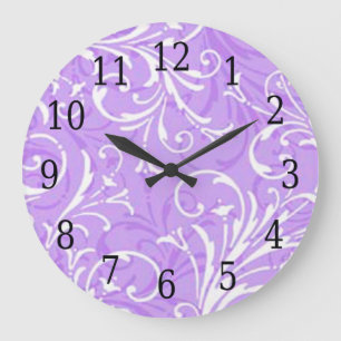 Grande Reloj redondo ornamental púrpura