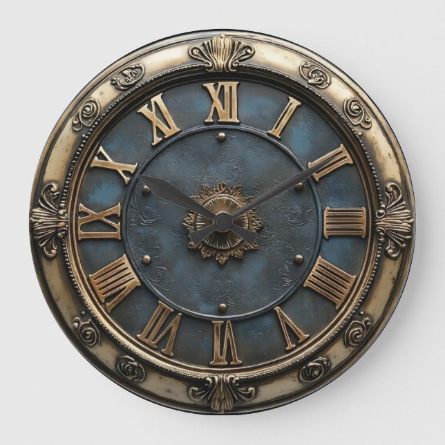 Grande Reloj redondo Vintage Latin (Anverso)