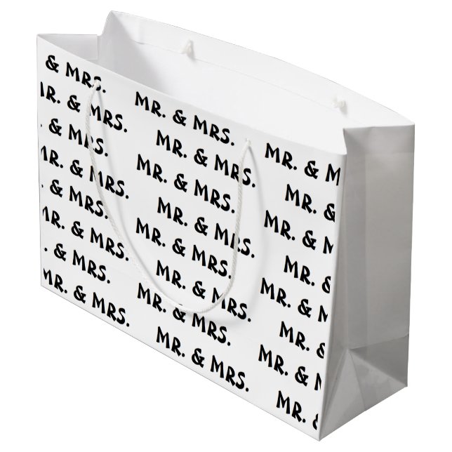 Grande "Señor y señora" Bolsa de regalo (Angulo reverso)
