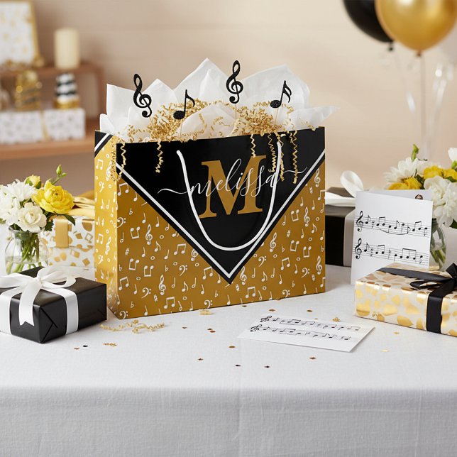 Grande Símbolos musicales personalizados bolsa de regalo  (Subido por el creador)