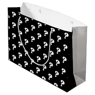 Grande Sorpresa bolsa de regalo en blanco y negro con sig
