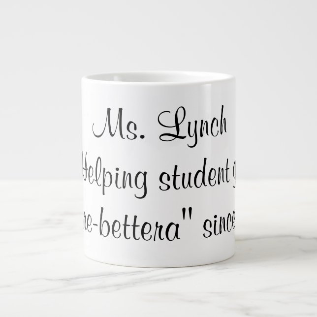 Grande Taza de café de ms Lynch (Frente)