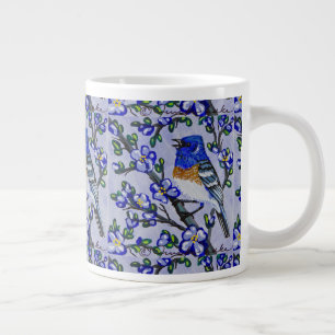 Grande Taza de café del empavesado del lapislázuli