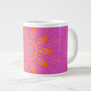 Grande Taza de café enorme de la salida del sol del