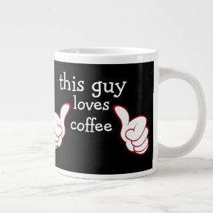 Grande Taza de café enorme de los individuos divertidos