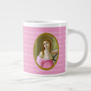 Grande Taza de café jumbo rosa St. Agatha (M 003) 20 oz.