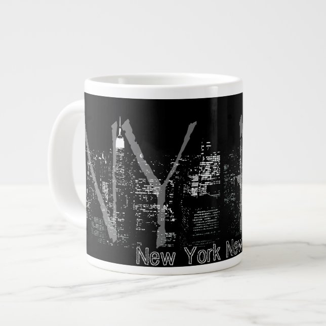Grande Taza personalizada NYC enorme de la taza de café (Izquierda)