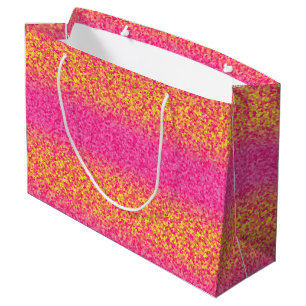 Grande Tiras purpurinas, BOLSA DE REGALO DE COLOR rosado