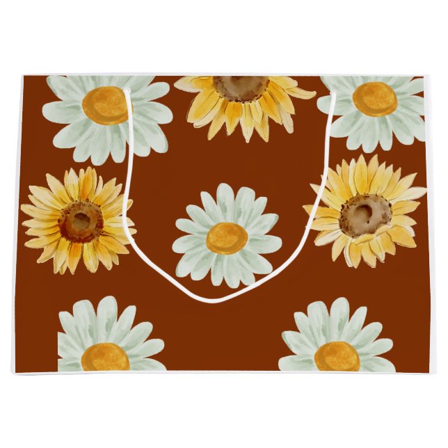 Grande Título: Bolsa de regalo de cumpleaños con flores r (Anverso)