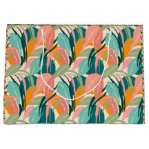 Tropicales de colores: Bolsa de regalo de palmas e