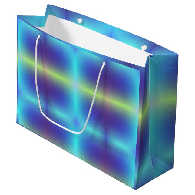 Grande Una vibrante bolsa de regalo con un azul (Angulo Anverso)