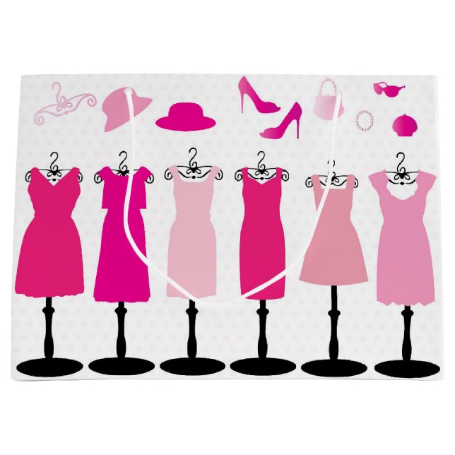 Grande V Vestido rosa - Bolsa de regalo (Anverso)