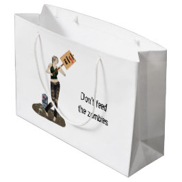Grande Zombie Pin Up Chica Protesta II Bolsa de Regalo