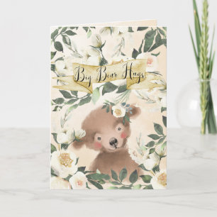 grandes abrazos de oso que envían tarjetas de abra