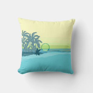 Grandes almohadas cuadradas reversibles del atarde