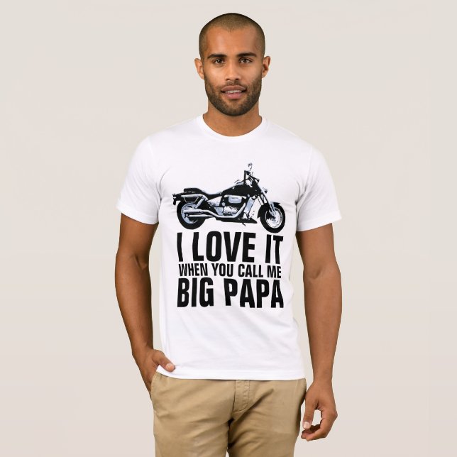 GRANDES CAMISETAS DE MENOS DE LA MOTOCICLETA PAPA (Anverso completo)