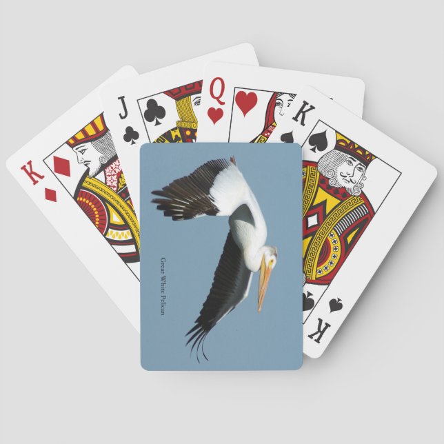 Grandes cartas de juego Pelican Blancas (Reverso)