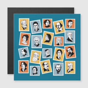 Grandes escritores, poetas y dramaturgos en sellos