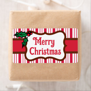 Grandes Etiquetas De Menta Para Navidad Alegre